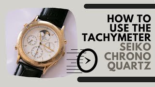 How to use the Tachymeter on a Seiko Chronograph Watch