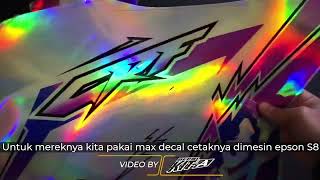 Decal Ungu Pelangi🔮☂️💜💟✨ STIKER Crf 150 SUPERMOTO