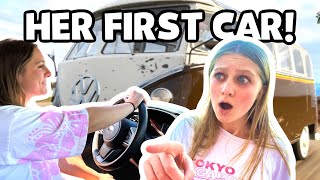 HER NEW CAR 🚗 + HUGE SURPRISE BATHROOM MAKEOVER!!