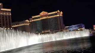 Bellagio Las Vegas water show and walking the strip. November 2022.