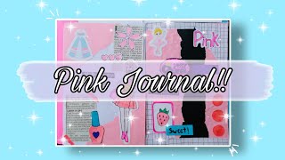 Pink Journal!!💕/shooting journal!!/pink scrap booking!!💕/journal with me!!🤗/let's explore.💕😊🤗💞