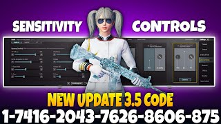 NEW UPDATE 3.4 🔥 BEST SENSITIVITY CODE + CONTROL SETTINGS PUBG MOBILE/BGMI