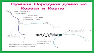 Лучшая Народная донная снасть на Карася и Карпа. Убийца Карася. Лайфхаки и самоделки для Рыбалки.