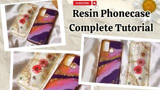 Resin Phonecase | Complete Tutorial 🌸 Epoxy Resin Art 🌼