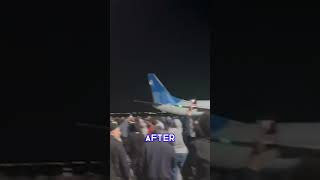 Hundreds of protesters stormed the Makhachkala airport in the Russian republic. #shorts #news