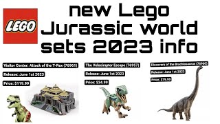 new Lego Jurassic world sets 2023 info