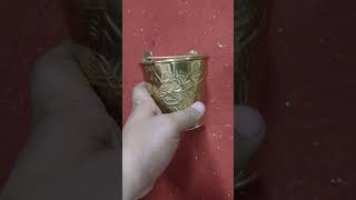 Mini Brass Bucket 🪣 #bucket #holi #sankranthi #diwali #handicraft #decorative #shorts