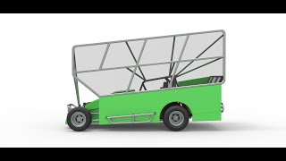 3D printable Northeast Dirt Modified stock car with side wing Scale 1:25 3D model view