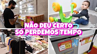 NÃO DEU CERTO, O BABY ESTÁ QUASE ANDANDO, TEMOS UMA FESTA PARA IR, PASSEANDO NO SHOPPING 😥