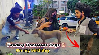 Feeding street dogs on my birthday 🥳 #october122023 Analskyb Analdas #streetpuppies