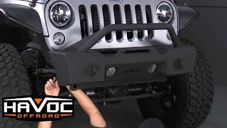 How to Install Havoc Metal Masher with Bull Bar on Jeep JK at HavocOffroad.com