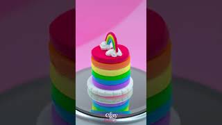 Mini Rainbow Cake #shorts #cake #rainbow #miniaturecake