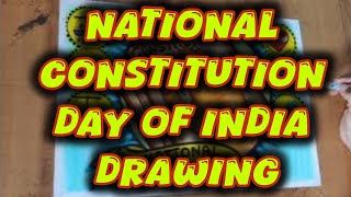 Indian Constitution Day Poster | National Law Day Drawing | Constitution Day | Samvidhan Diwas Chart