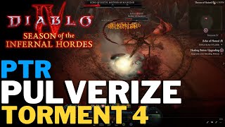 Diablo 4 - PULVERIZE IS BACK! Over 250 Million Damage! // PTR (Season 6)