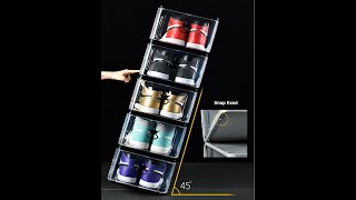 Thickened Acrylic Transparent Plastic Shoe Storage Box Dustproof Stackable Sneaker Clear Display Box