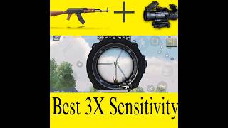 3X Zero Recoil sensitivity | 3x no Recoil Spray #3x scope #how to 3x zero recoil