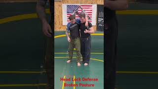 Head Lock Defense Broken Posture   #selfdefense #mma #martialarts