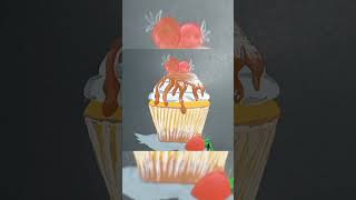 Easy Cup Cake Painting II #posrter_color #watercolor #howtodraw #cupcake #cupcakepainting #art