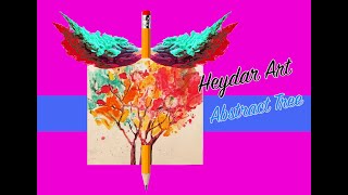 Abstract Tree/Easy acrylic painting for beginners / Painting Tutorial