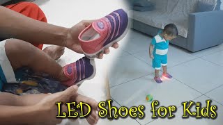 Funny Baby Wearing LED Shoes for the First Time | LED Shoes for Kids | EHAN Wearing Shoes First Time