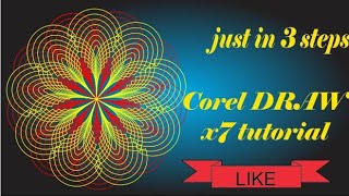 easy geometric design in corel draw x7||today something new#handwriting #viral#coreldraw#corel