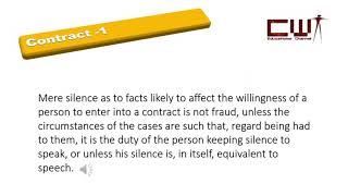 WHEN SILENCE AMOUNTS TO FRAUD? | CONTRACT - 1 | L.L.B. | QUESTION & ANSWER SECTION | BY PATHAN AFIN