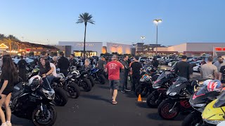 Superbikes Take Over Car Meet