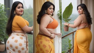 [4K] Beautiful Saree Color and all stylish plus size | Design for indian  Women of All Size Prat 46