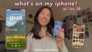 what's on my iphone (ios 18 & MUST HAVE apps)! aesthetic phone customization & useful apps: iphone