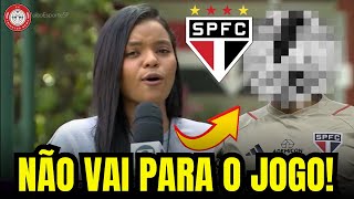 LESÃO FATAL!  CRAQUE do time FORA por TEMPO INDEFINIDO!  Notícias do SÃO PAULO FC!