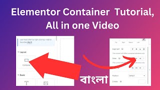 Elementor Container tutorial | Everything about Elementor Flexbox | Elementor Container Bangla