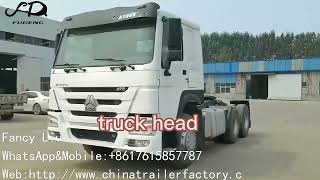 Durable refurbished good condition second hand tractor truck head driving test for our customer