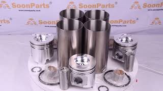 SoonParts-Yanmar 4TNE106D 4TNE106T Cylinder Liner Kit Komatsu 4D106D 4D106T Engine Four Matching