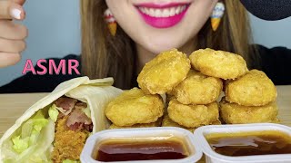 ASMR MC NUGGET SNACK WRAP MUKBANG 인지 립스틱먹방인지...  МУКБАНГ EATINGSOUNDS