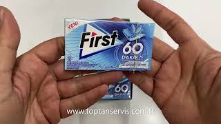 First 60 Dakika Nane Aromalı Şekersiz Şerit Sakız 27 gr x 12 Adet