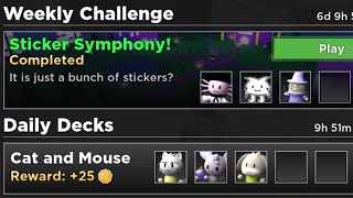 How To Do Tower Heroes Weekly Quest - Sticker Symphony