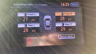 Adventures with Tire Pressures and TPMS warning in Infiniti M56 M37 Q70 | VLOG