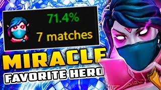 Let's see how MIRACLE plays with the 71% winrate hero this week Dota 2