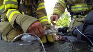 Real-Life Firefighter Saves Kitten From Certain Death! GoPro HD Hero3