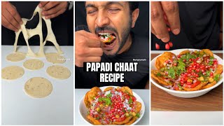 Papadi chaat | how to make papdi chaat at home | #asmr #cookingathome #indian