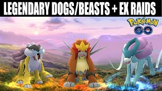 LEGENDARY DOGS / BEASTS! ENTEI | SUICUNE | RAIKOU IN POKEMON GO!