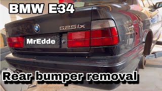 BMW E34 Rear bumper removal