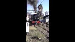 Cape Town Steam Train - Smoke as 879 leaves CT - Sat 12 Apr 2014