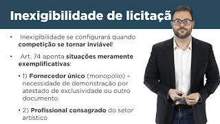 Aula 19 - licitação: contratação direta e inexigibilidade de licitação