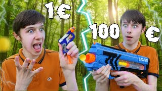 NERF À 1€ vs 100€ (mdr, j'étais pas pr...)