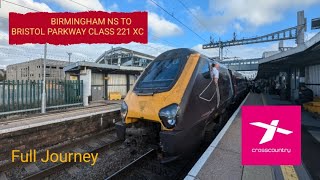 Birmingham New Street To Bristol Parkway Class 221 XC