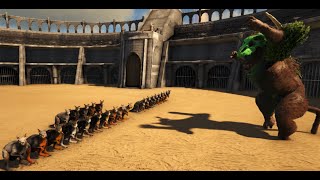 Dinopithecus King Gamma vs 25 Procoptodon level 180 Ark Battles