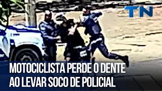 Motociclista perde o dente ao levar soco de policial em Cariacica