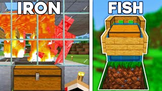 3 EASY Starter Farms For Beginners In Minecraft Bedrock 1.20! (Iron, Fish, SugarCane)