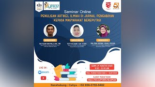 Seminar Online - Penulisan Artikel Ilmiah di Jurnal PKM Bereputasi - 24 Agustus 2020